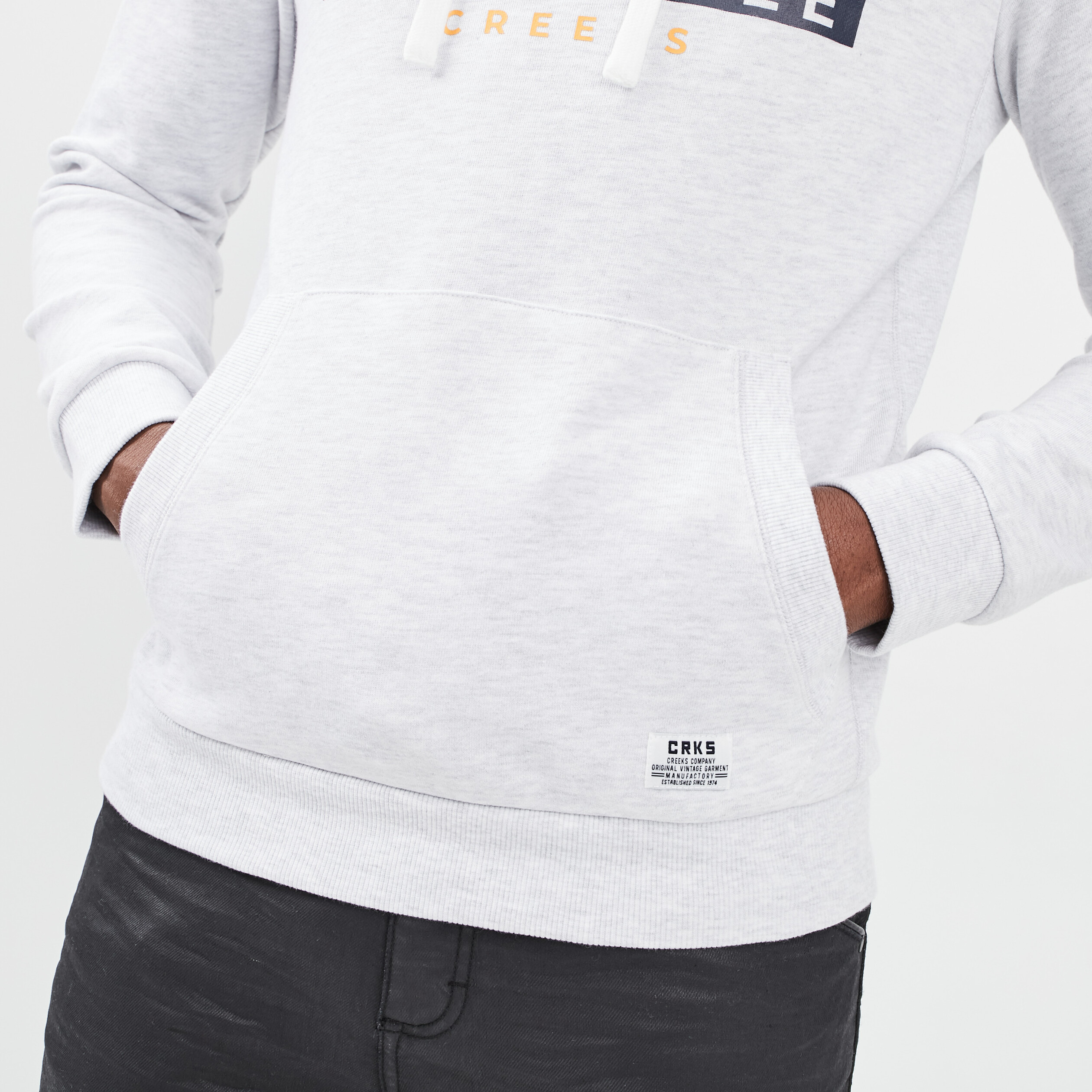 Sweat à capuche Creeks gris clair homme | La Halle