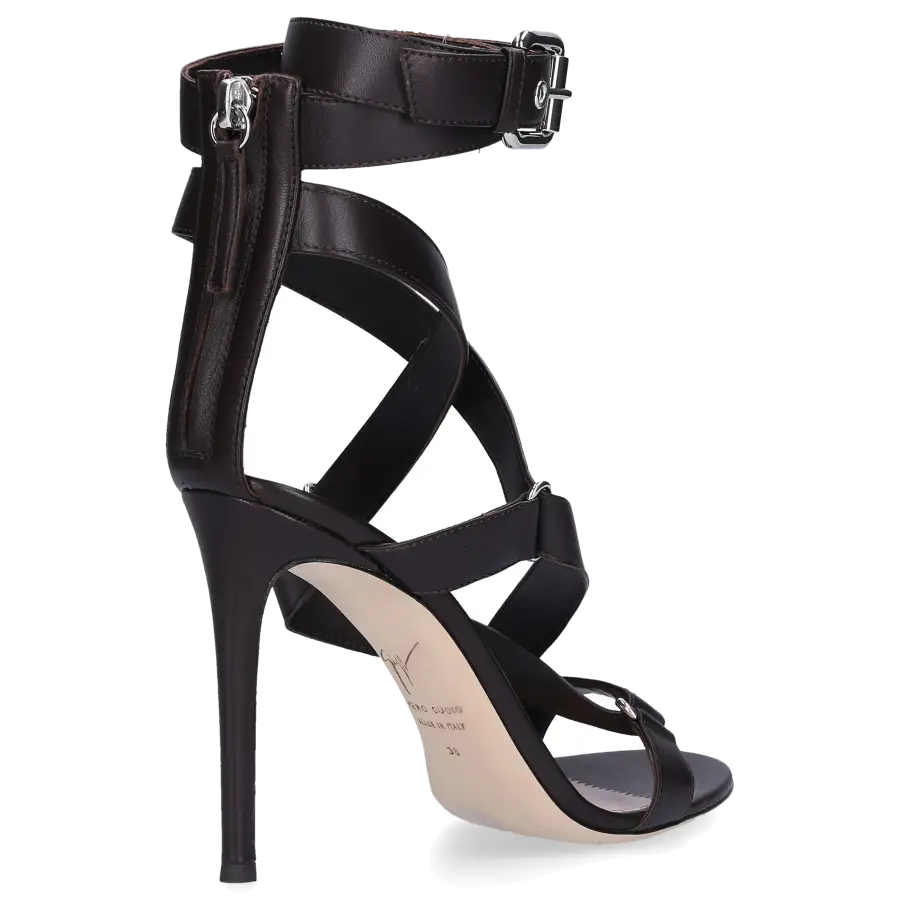 Giuseppe Zanotti - Riemchensandalen LARRISA Kalbsleder braun - braun
