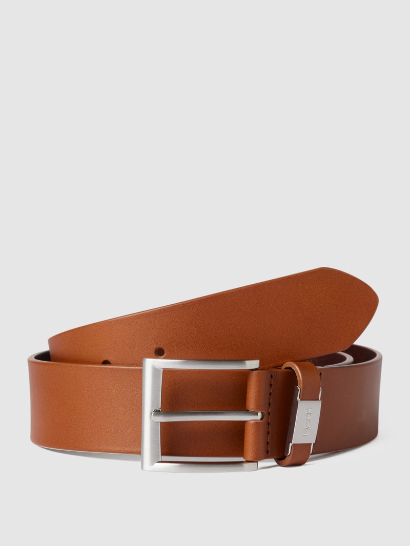 Gürtel in Leder-Optik in cognac