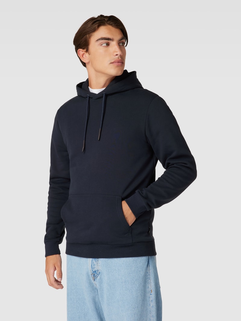 Hoodie in melierter Optik Modell 'CERES' in dunkelblau