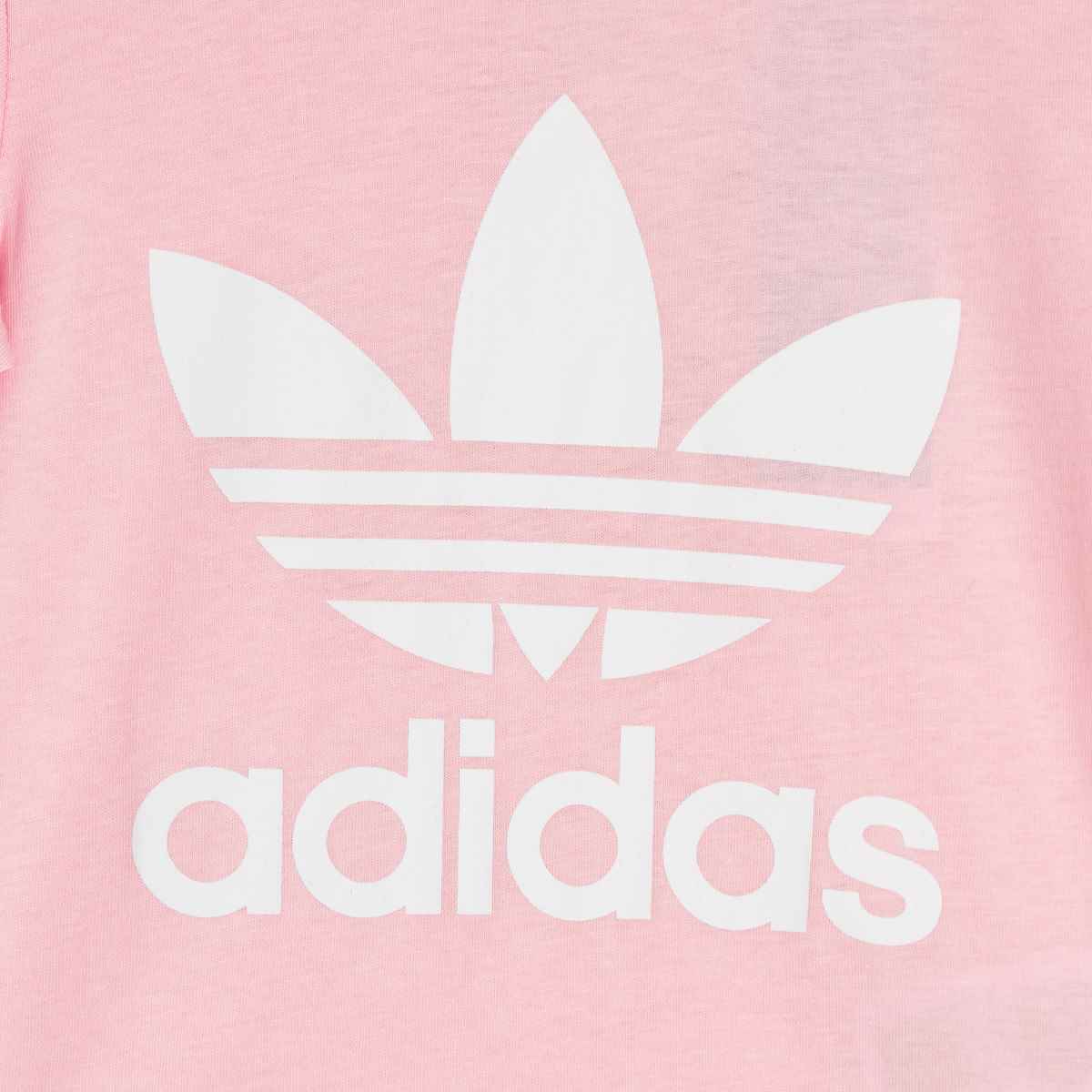 adidas – Rosa t-shirt med trefoil-motiv för barn