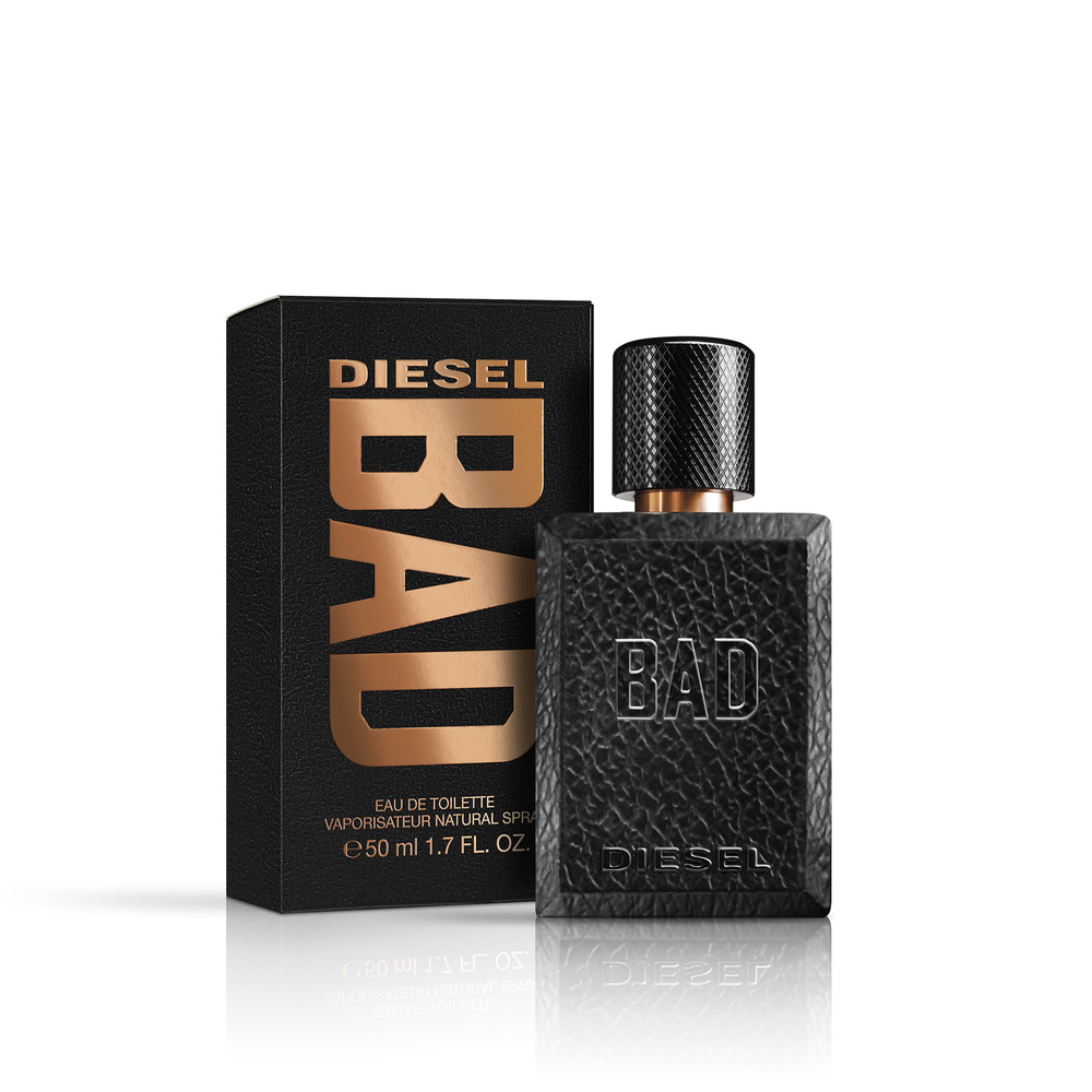 Diesel Bad Eau de Toilette Homme, Boisé frais, insolent et addictif