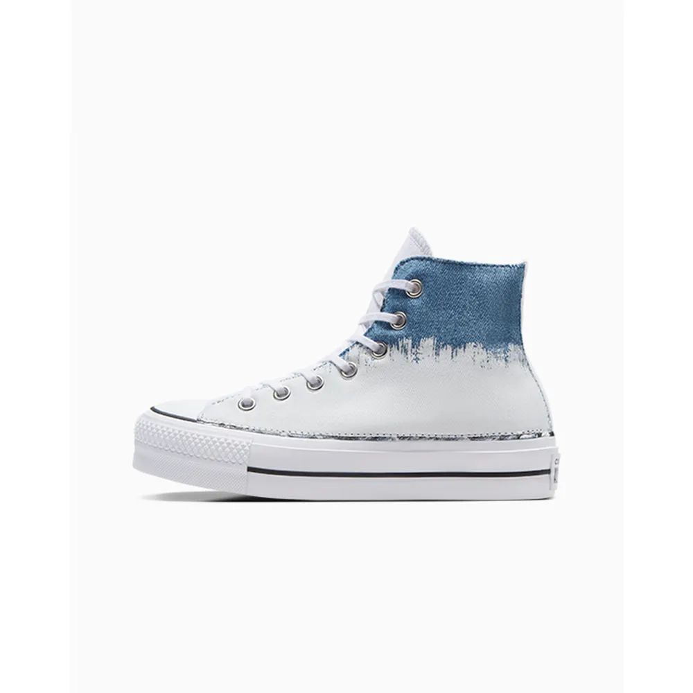 Converse Chuck Taylor All Star Lift Denim Paint A10226C / weiss