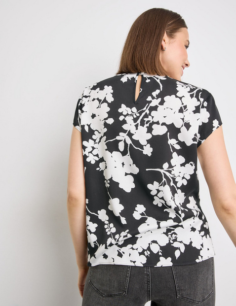 Kurzarmbluse mit Floralprint