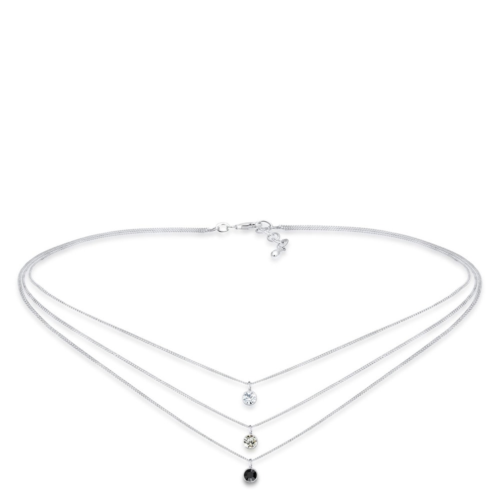 Elli Elli by Julie & Grace Collier Femme Couvre Chef avec Cristaux en Argent Sterling  collier