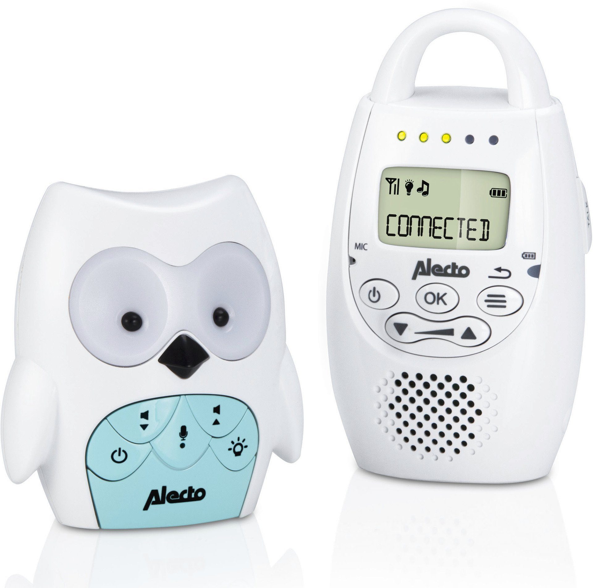 Alecto Babyphone DBX-84 DECT Babyphone Eule, mit Gegensprechfunktion