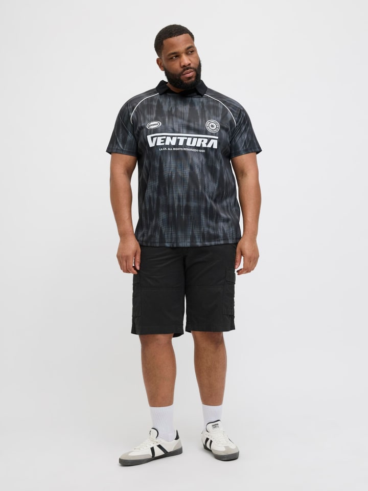 JACK & JONES PLUS Cargo Shorts in Black günstig kaufen