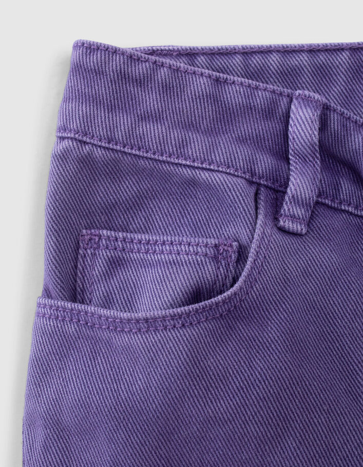 Jean WIDE LEG violet upcyclé fille
