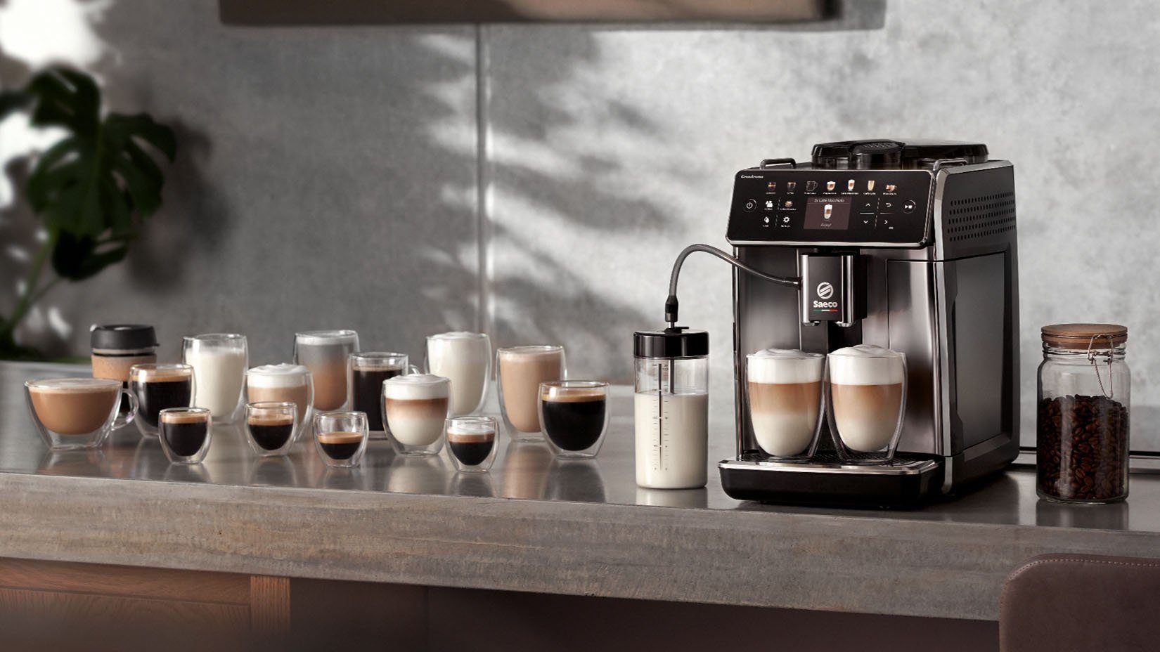 Saeco Kaffeevollautomat GranAroma SM6585/00, individuelle Personalisierung: CoffeeMaestro, 16 Kaffeespezialitäten