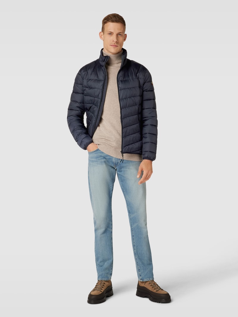 Steppjacke mit Stehkragen Modell 'AERONS' in schwarz