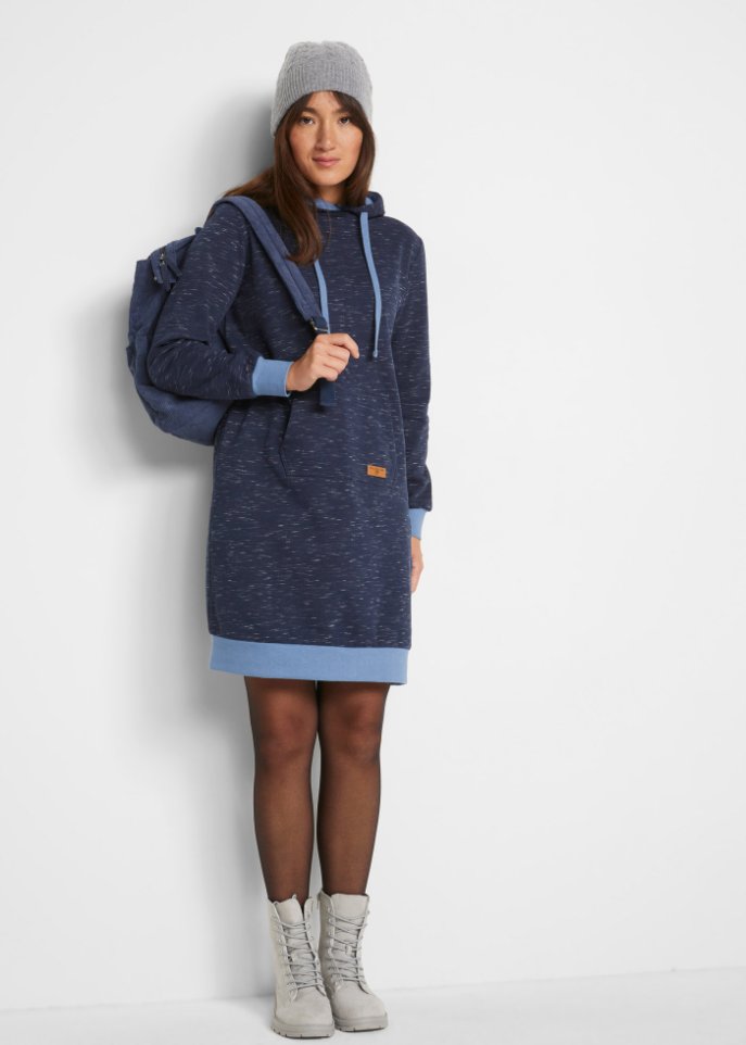 Sweatkleid mit Kapuze