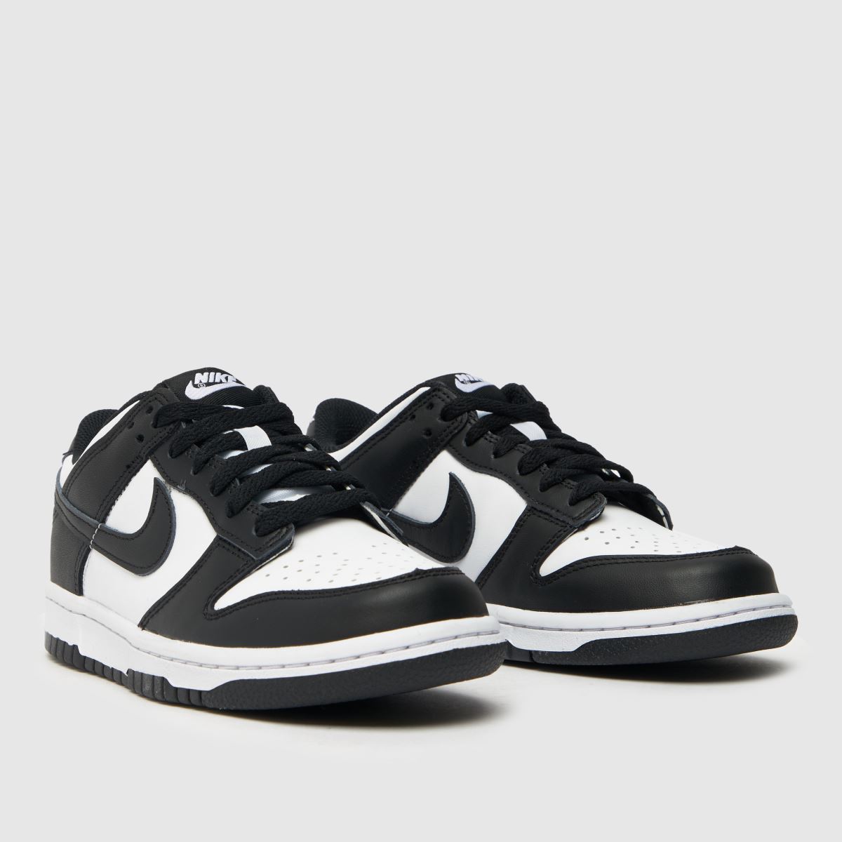 Nike vita och svarta Dunk Low Youth-sneakers