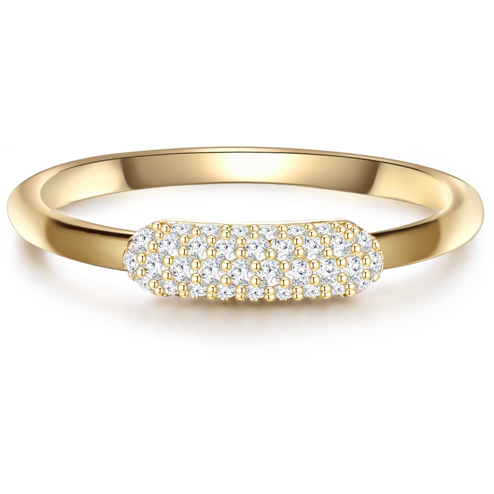Glanzstücke München Bague en argent Argent sterling Oxyde de zirconium (CZ) en Or jaune Bague