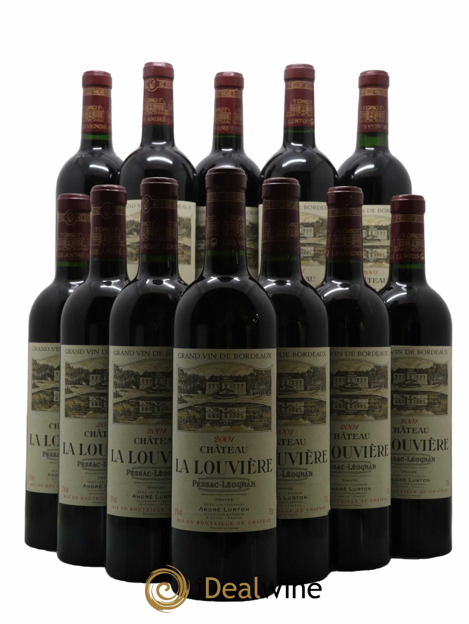 Château la Louvière  2001 - Lot de 12 Bouteilles