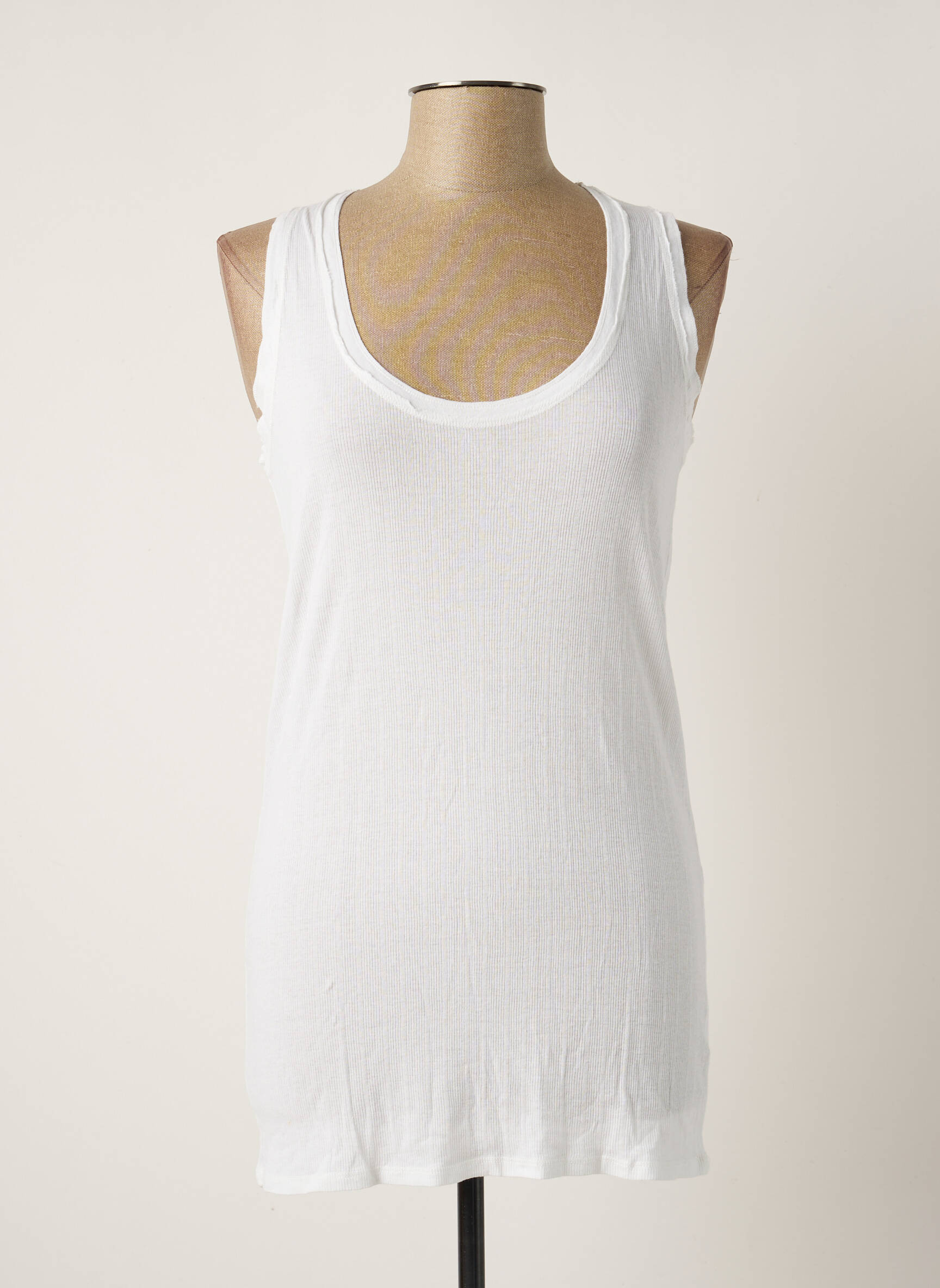 Terre Mer Tuniquesansmanche Femme couleur blanc