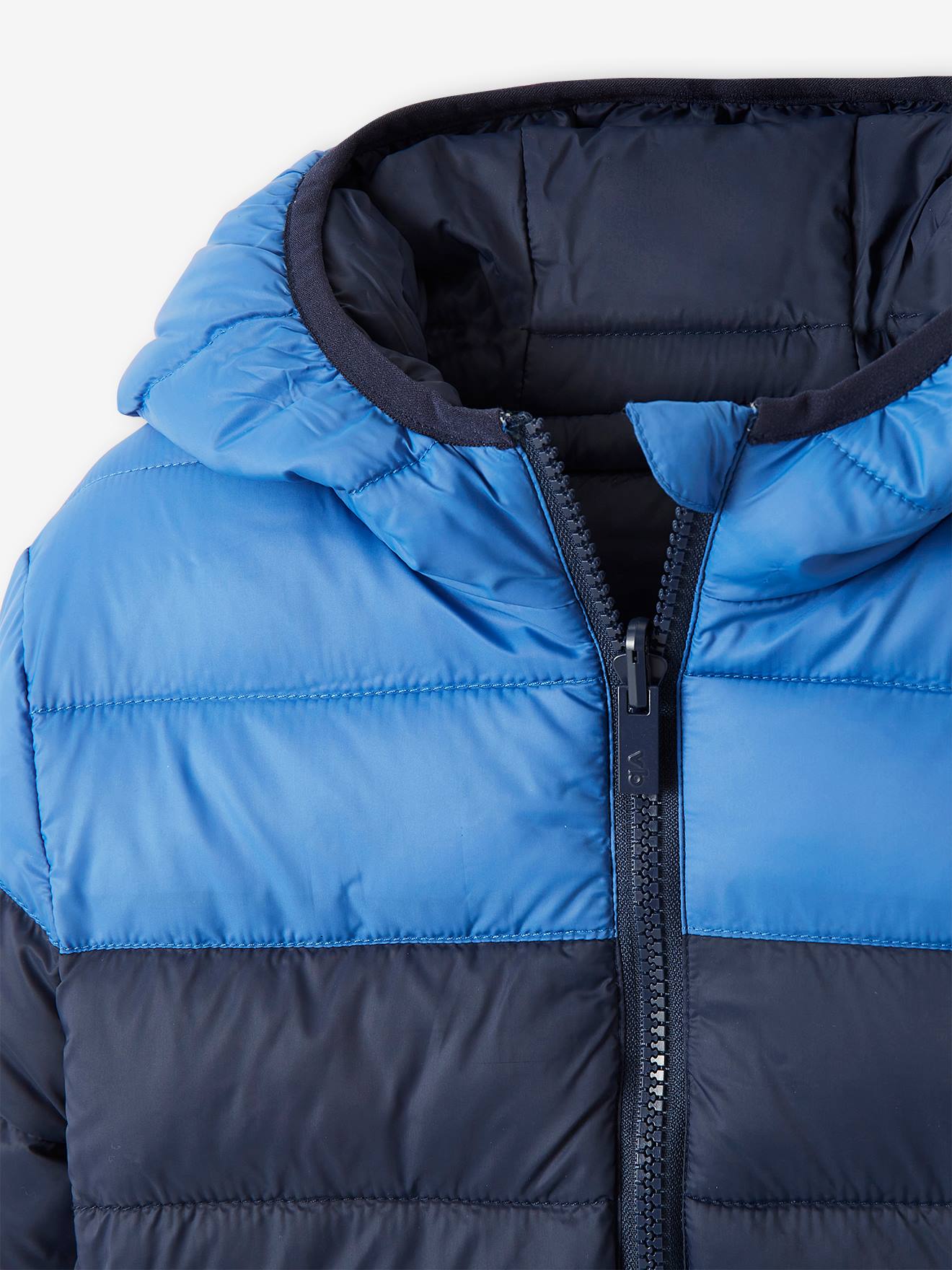 Doudoune légère réversible garçon colorblock anthracite