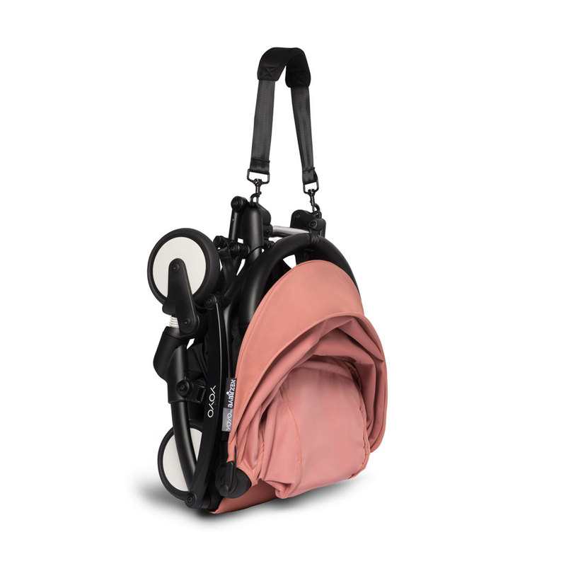 Poussette Yoyo2 4 roues châssis noir assise 6+ ginger Babyzen