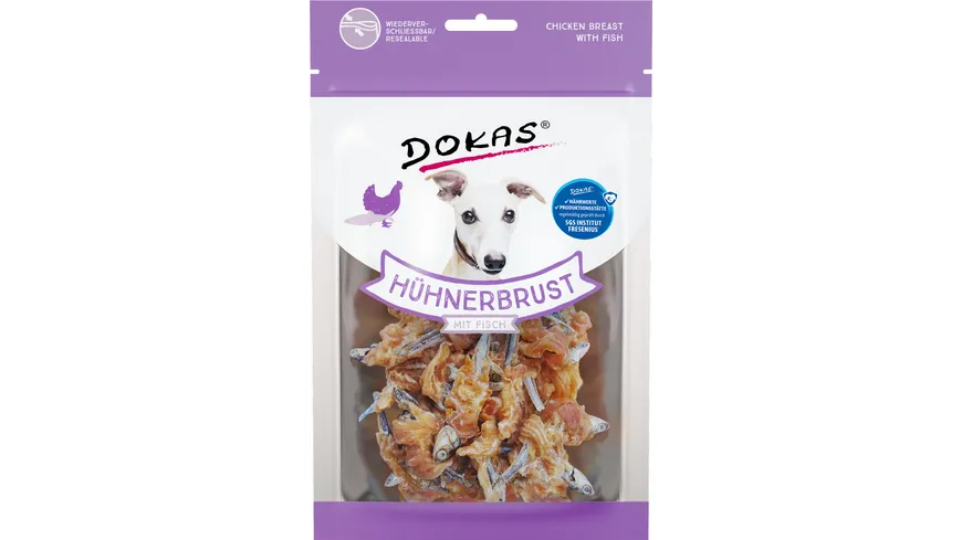 Dokas Dog Hundesnack Hühnerbrust mit Fisch 70 g