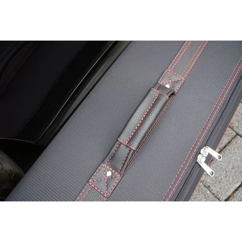 Roadsterbag Mazda MX-5 ND + RF (EU) - 3tlg. Kofferset Kofferraum - Naht Rot\/Futter Grau