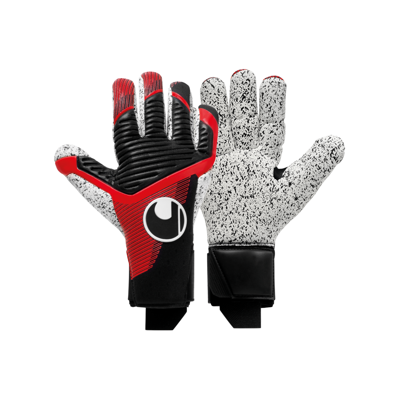 Uhlsport Powerline Supergrip+ Finger Surround TW-Handschuhe Schwarz Rot F01