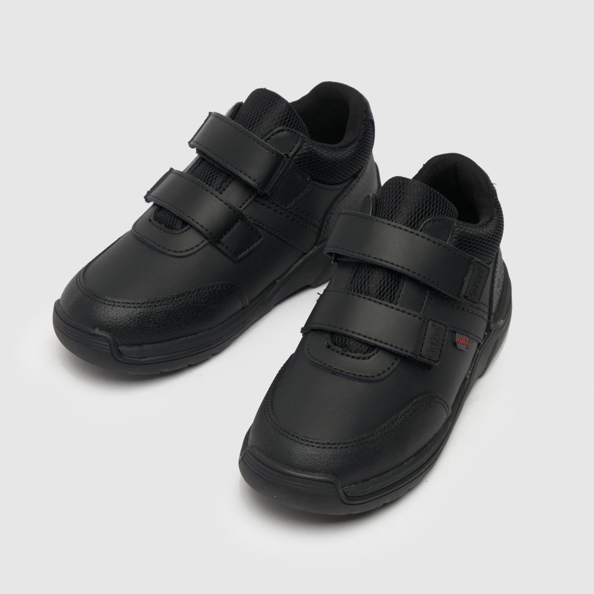 Kickers svarta stomper mid pojkar junior stövlar