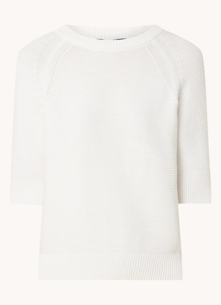 Pulover French Connection Lily cu guler rotund, tricotat gros