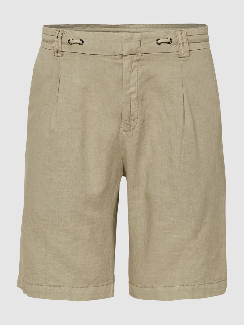 Bermudas aus Leinen-Mix in mint
