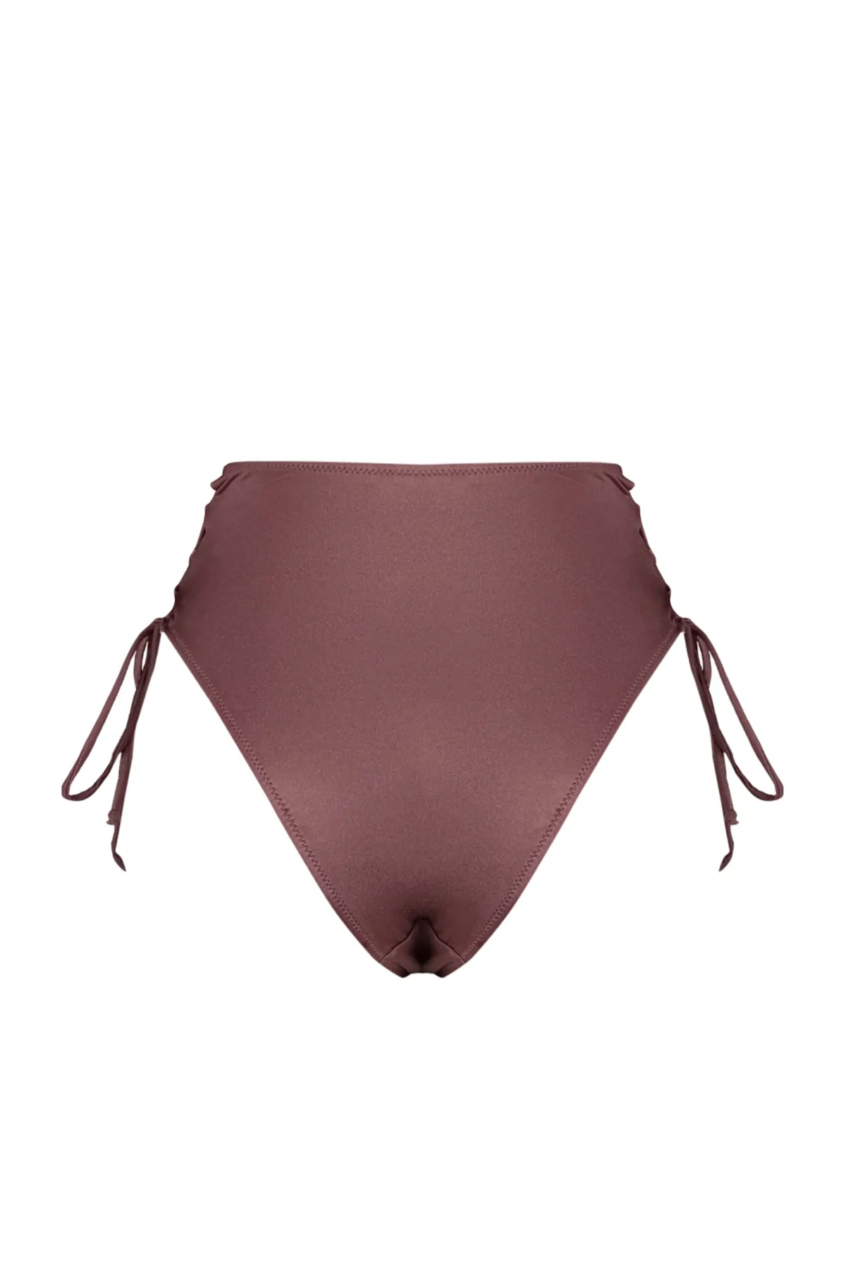 Trendyol Collection  Braune Hipster-Bikinihose mit hoher Taille und Paspelierung TBESS22BA0044