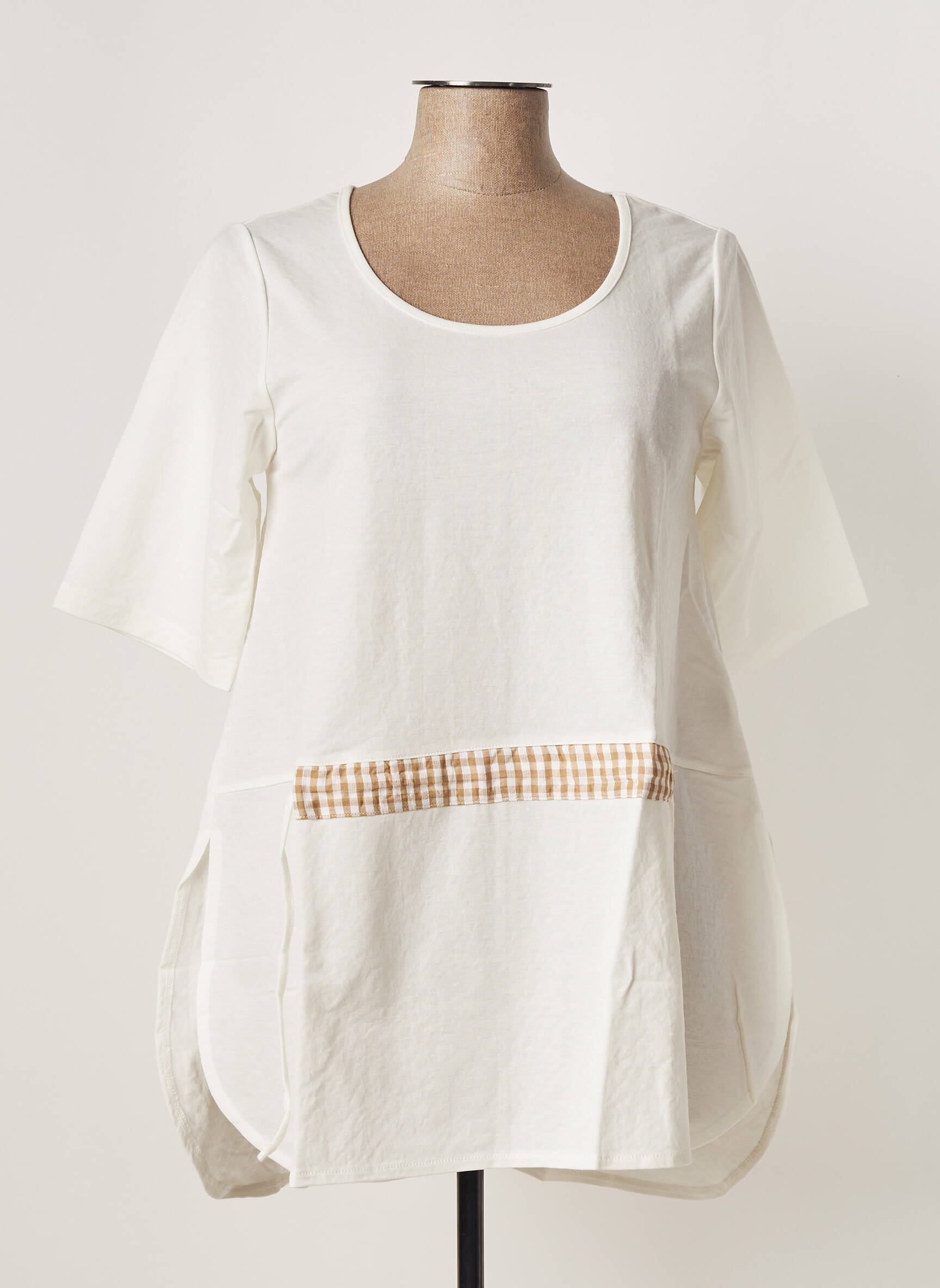 G Oze Tuniquemanchecourte Femme couleur blanc