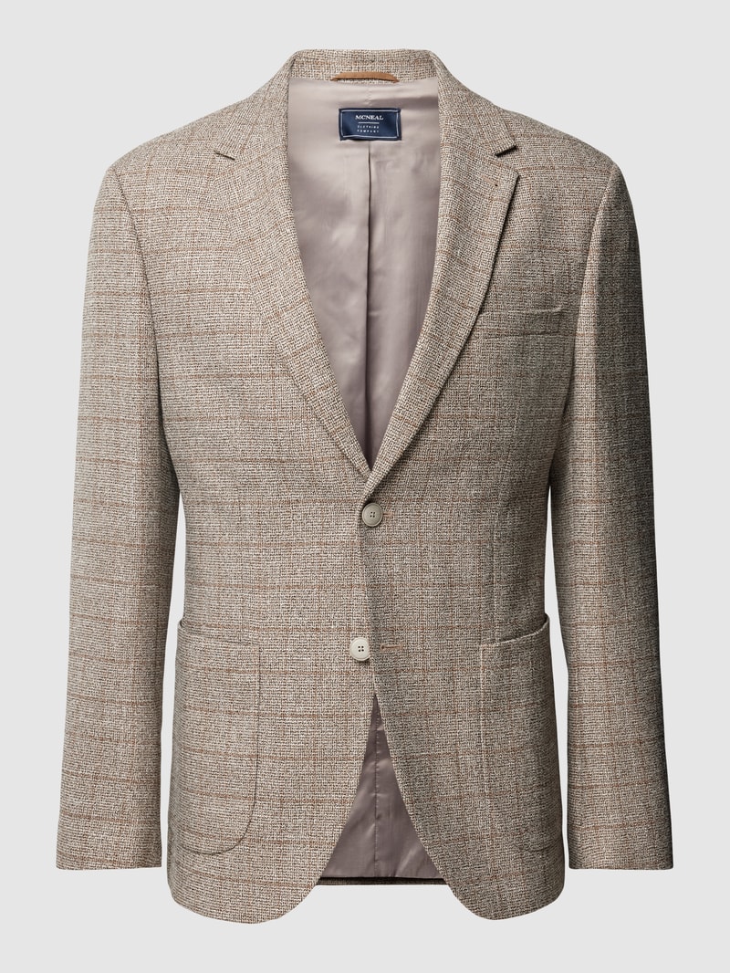 2-Knopf-Sakko in melierter Optik in beige