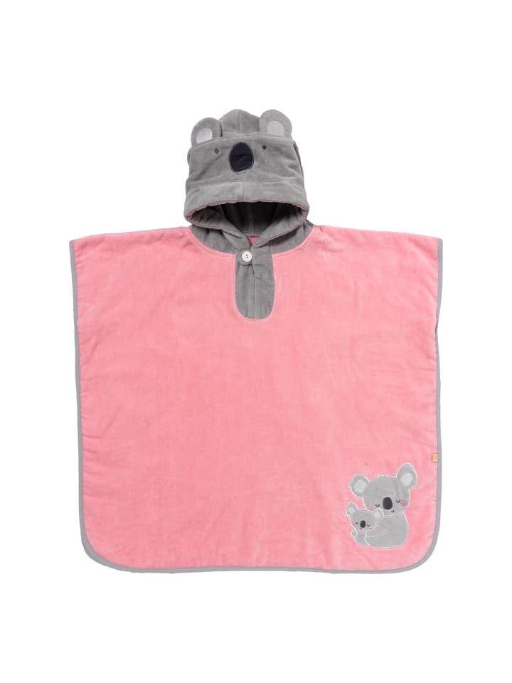 Schlummersack Frottee Badeponcho in Rosa-Weiß günstig kaufen