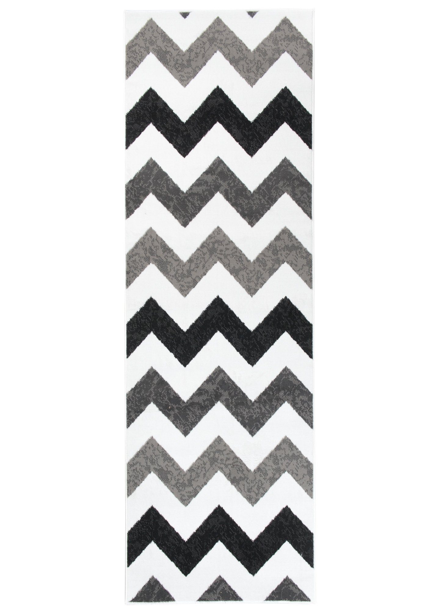 Läufer Läufer Flurläufer Modern für Vorzimmer 80 cm Breit Schwarz - Weiß, Mazovia, 80 x 100 cm, Kurzflor, Meterware, Höhe 8 mm, Kurzflor - niedrige Florhöhe