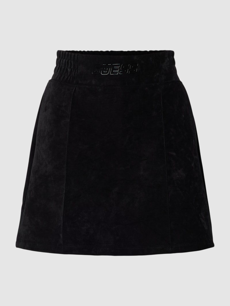 Minirock mit Label-Print Modell 'EUPHEMIA' in schwarz
