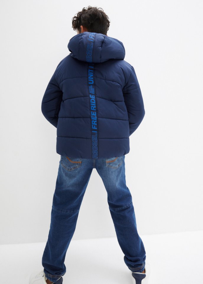 Jungen Winterjacke mit sportlichen Tapes