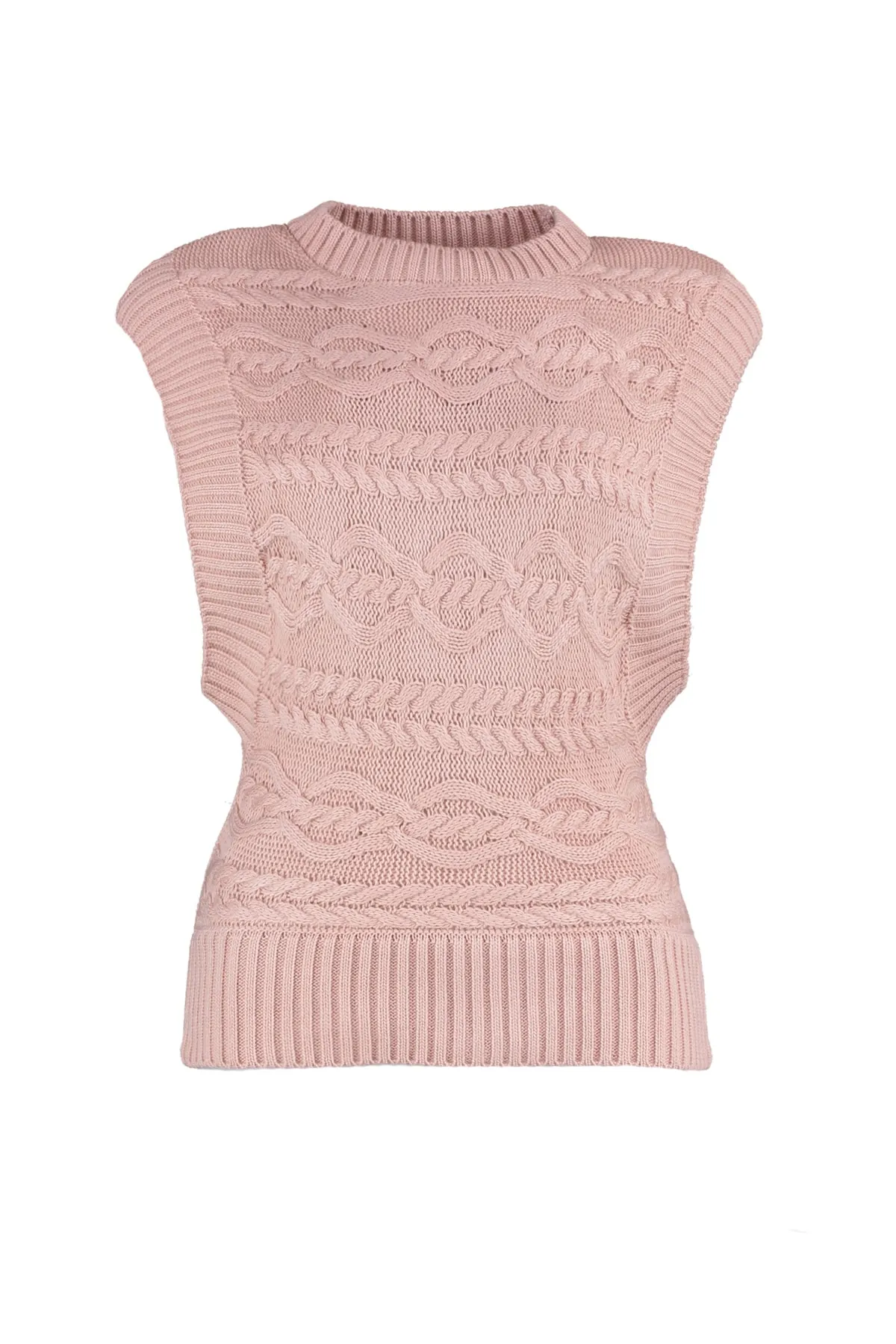 Trendyol Collection  Strickweste - Rosa - Regular Fit