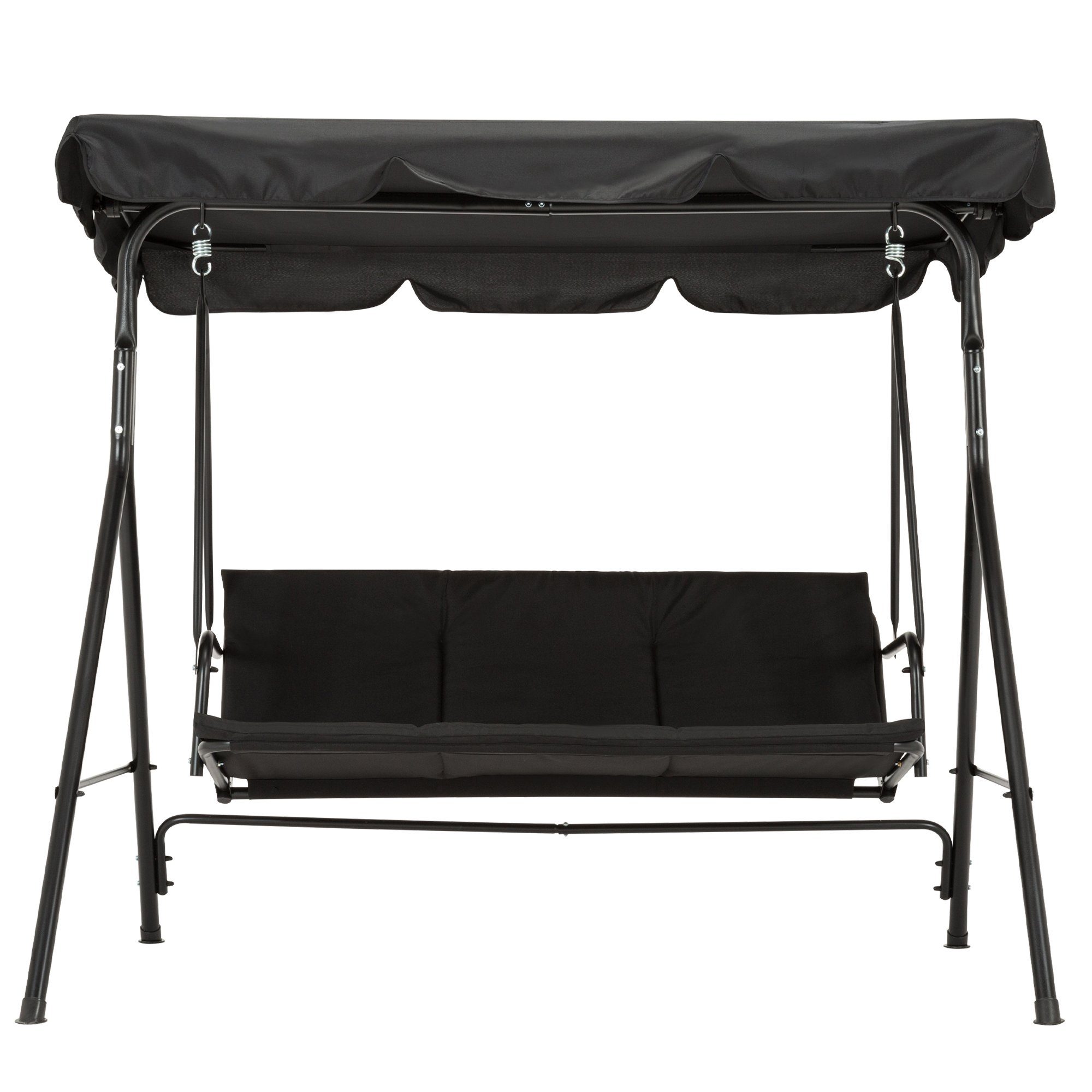 MCombo Hollywoodschaukel MCombo 3-Sitzer Hollywoodschaukel Gartenschaukel 8003/8007, 3-Sitzer, Mit gepolsterter Sitzauflage, Gartenliege Schaukelbank, Schaukelbank mit Sonnendach, outdoor