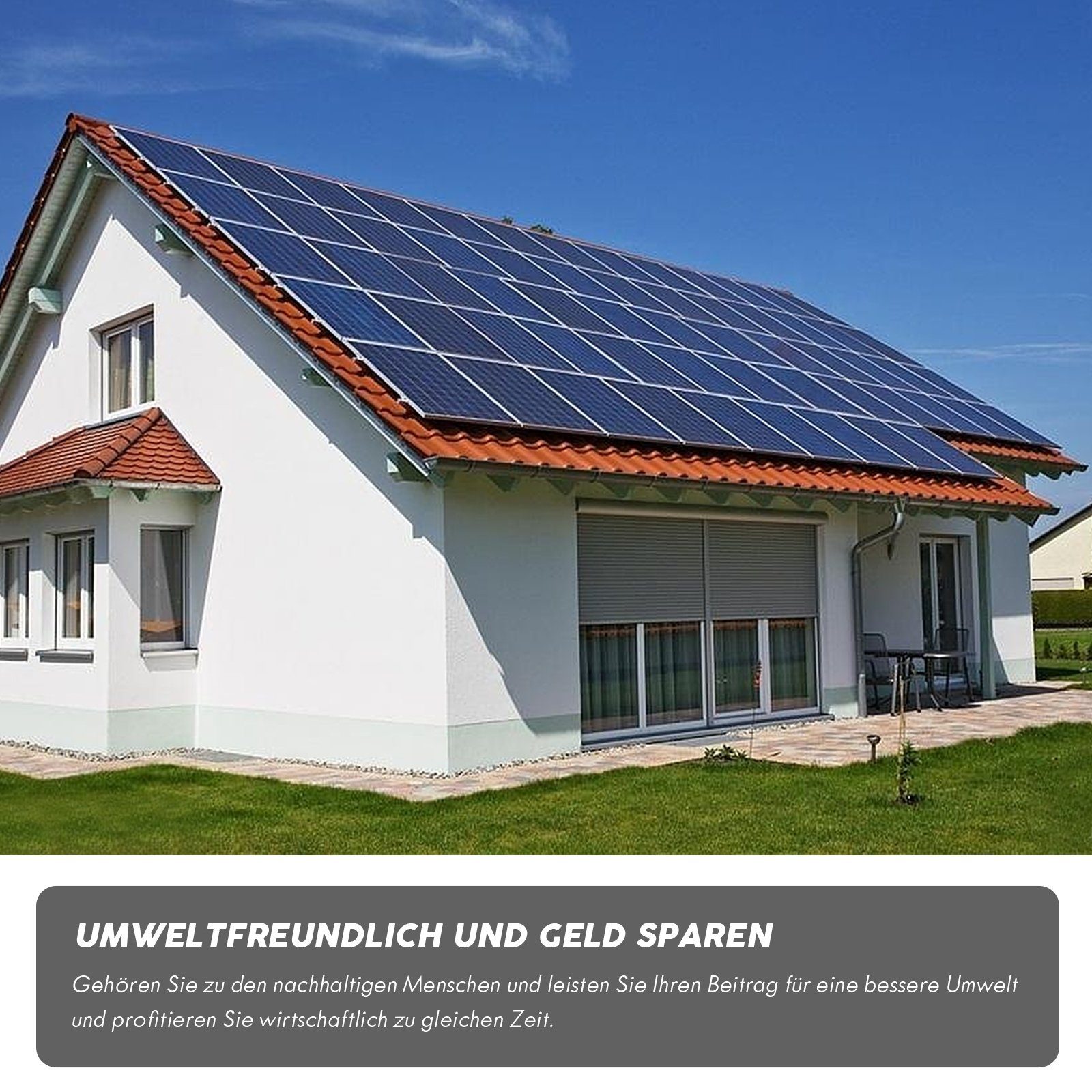 LETGOSPT Solaranlage 60W Monokristallin Solarmodul Photovoltaik Solarzelle Solaranlage, 60,00 W, 2 x 30W Balkonkraftwerk 10A Laderegler Solarset für Wohnmobil, Camper