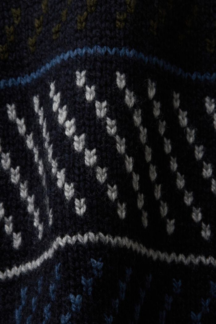 Gemusterter Pullover aus Wollmix