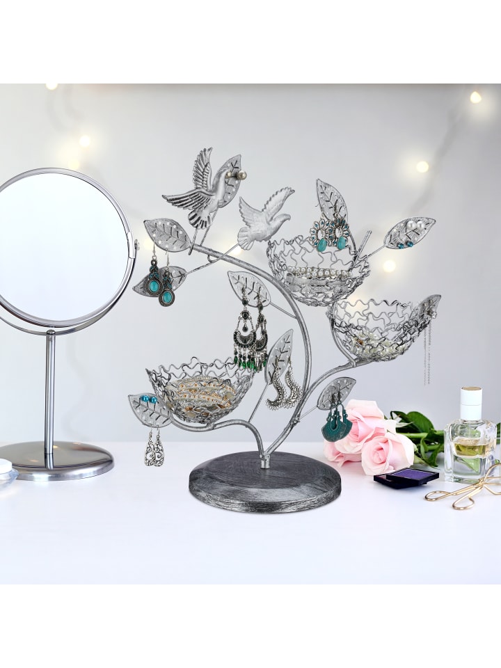 relaxdays Schmuckbaum in Silber günstig kaufen onesize