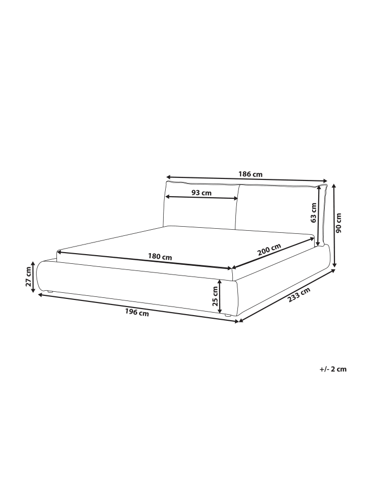 Beliani Doppelbett VINAY in Grün - (W) 196 x (H) 90 x (L) 233 cm günstig kaufen onesize