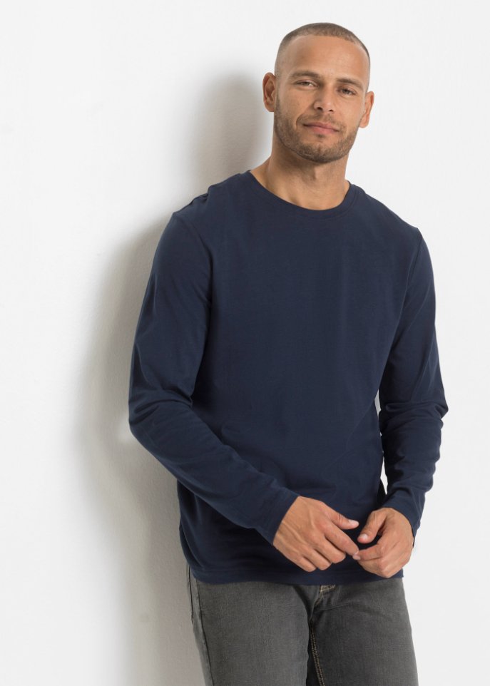 Langarmshirt mit Komfortschnitt (2er Pack)