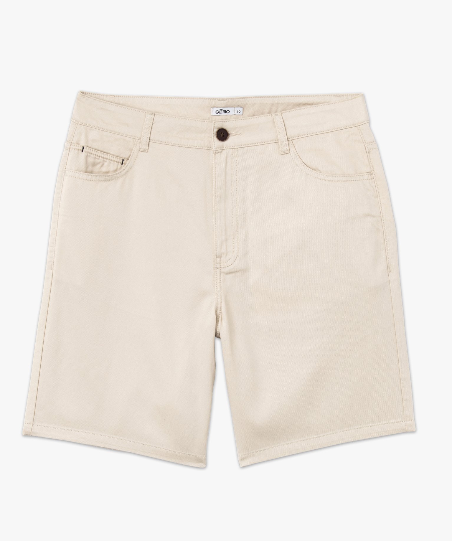 Bermuda homme en maille fine et fluide ecru | GEMO