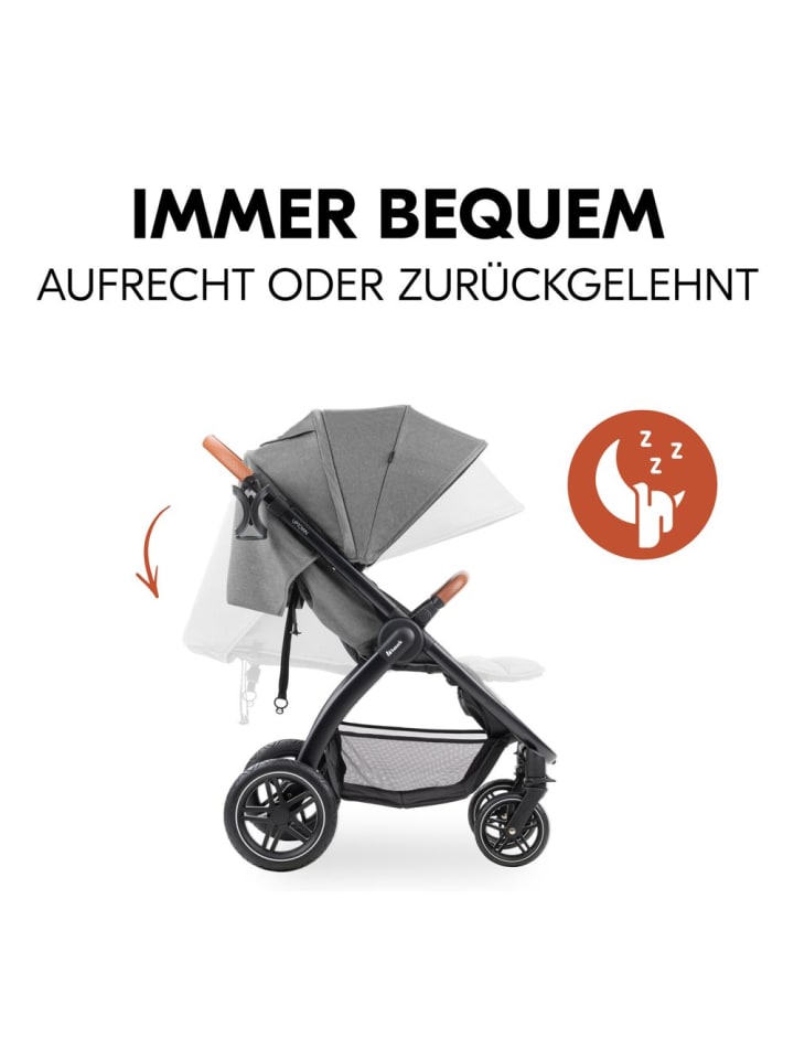 Hauck Buggy & Sportwagen UpTown Black (mit Liegefunktion in grau günstig kaufen onesize