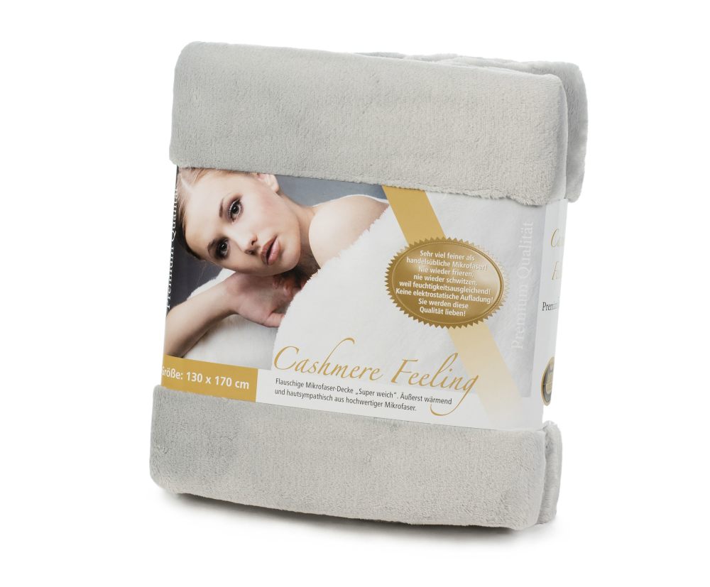 Kuscheldecke Premium silber