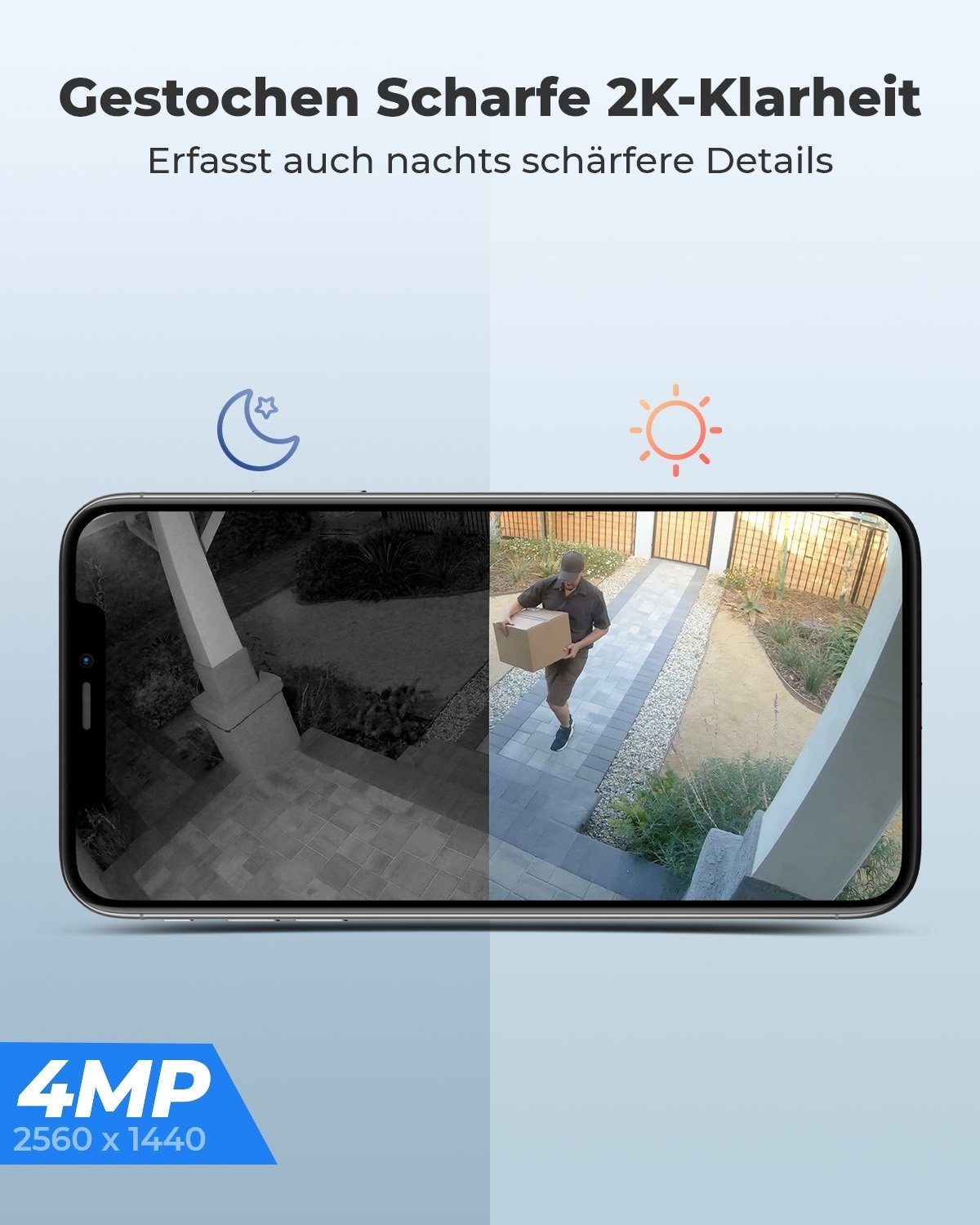 Reolink Argus Serie PTCam ProHD 4MP mit Solarpanel, 4/5GHz WLAN Überwachungskamera (Außenbereich)