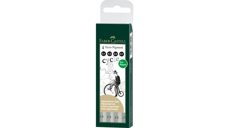 FABER-CASTELL Tintenschreiber Ecco Pigment 0,1/3/5/7mm