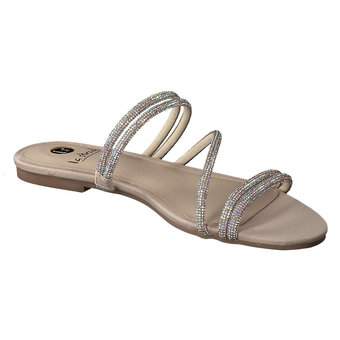 La Strada Pantolette in silber