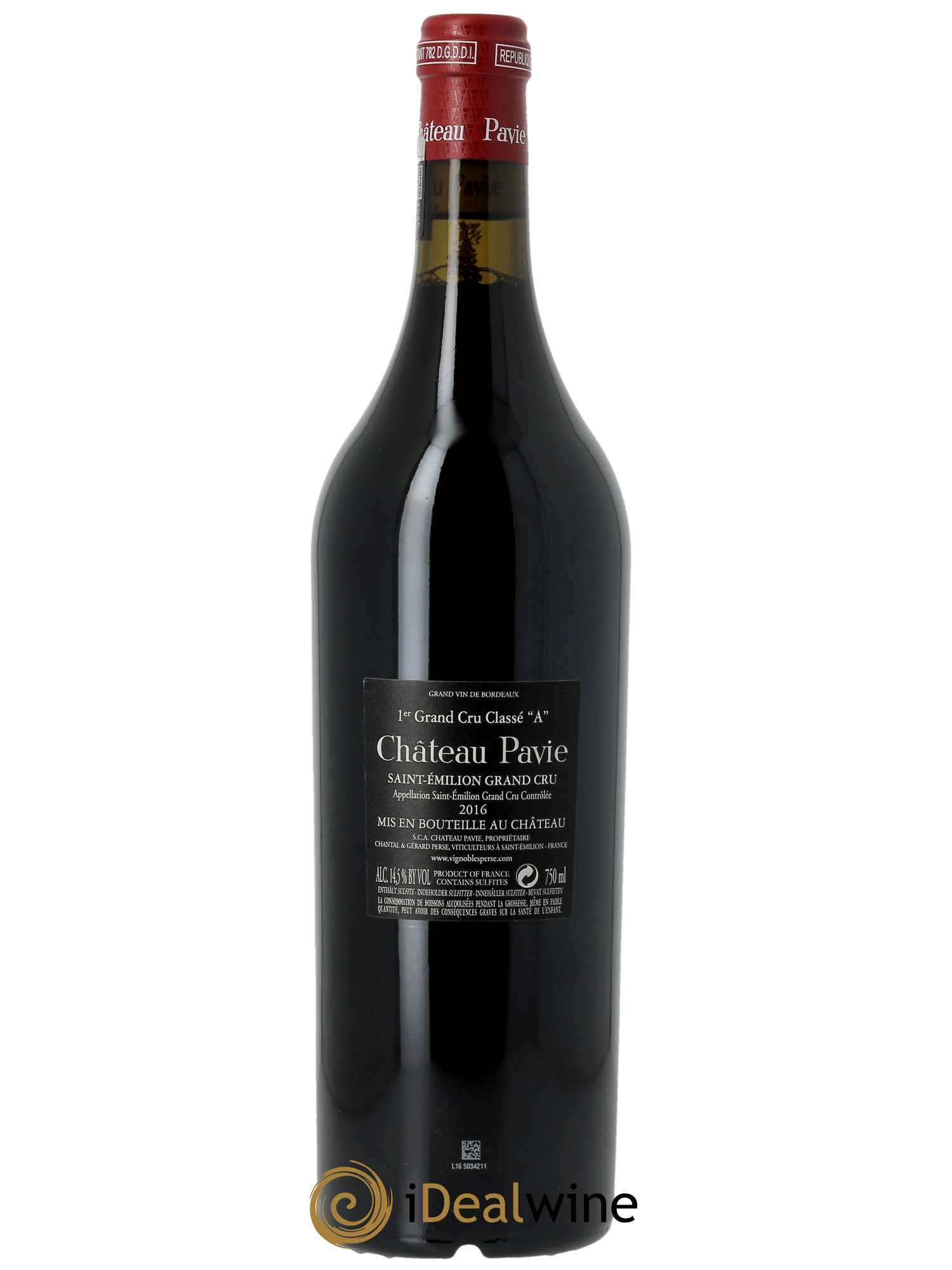 Château Pavie 1er Grand Cru Classé A  2016 - Lot de 1 Bouteille