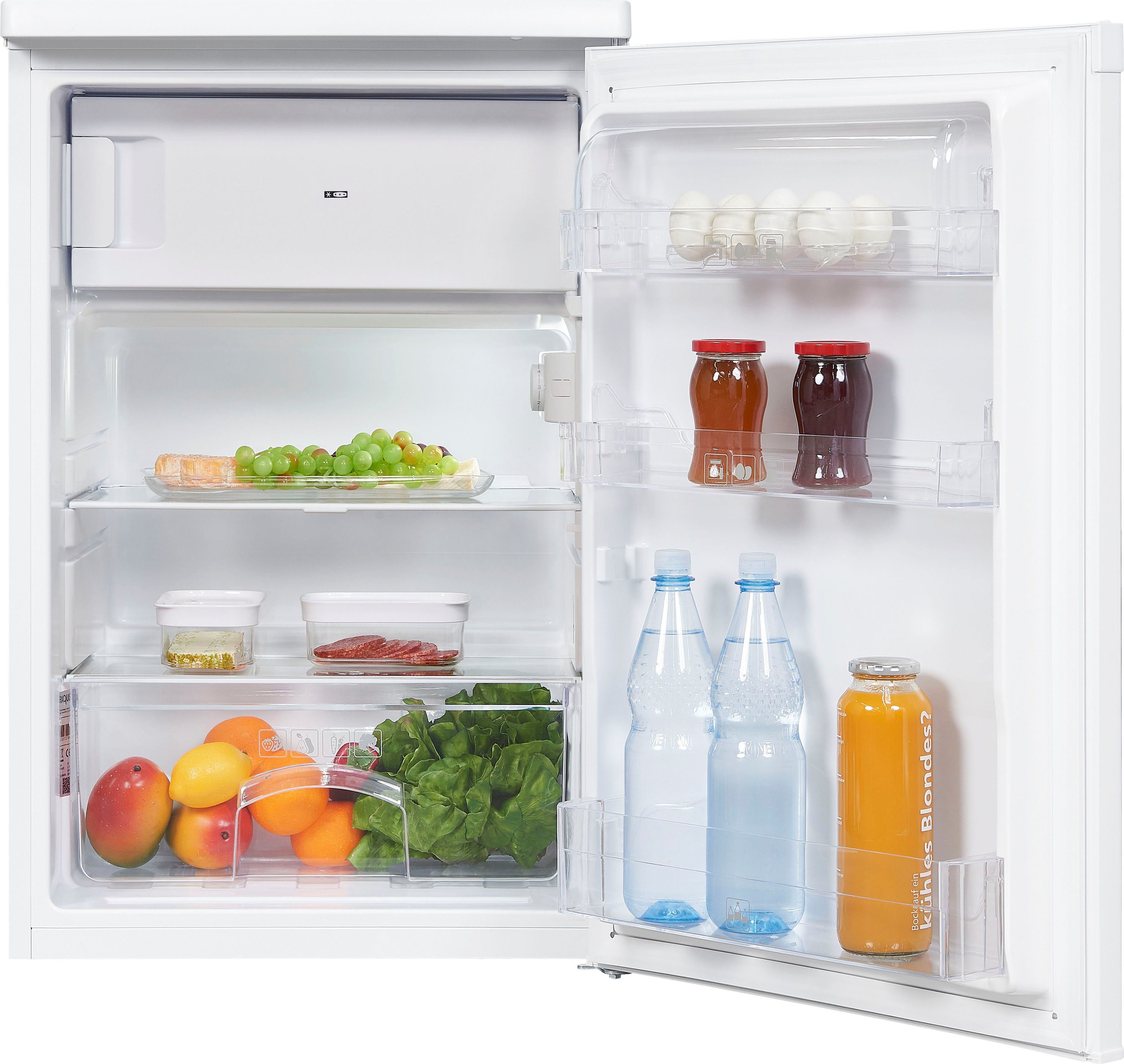 exquisit Kühlschrank KS16-4-E-040E weiss, 85,5 cm hoch, 55 cm breit