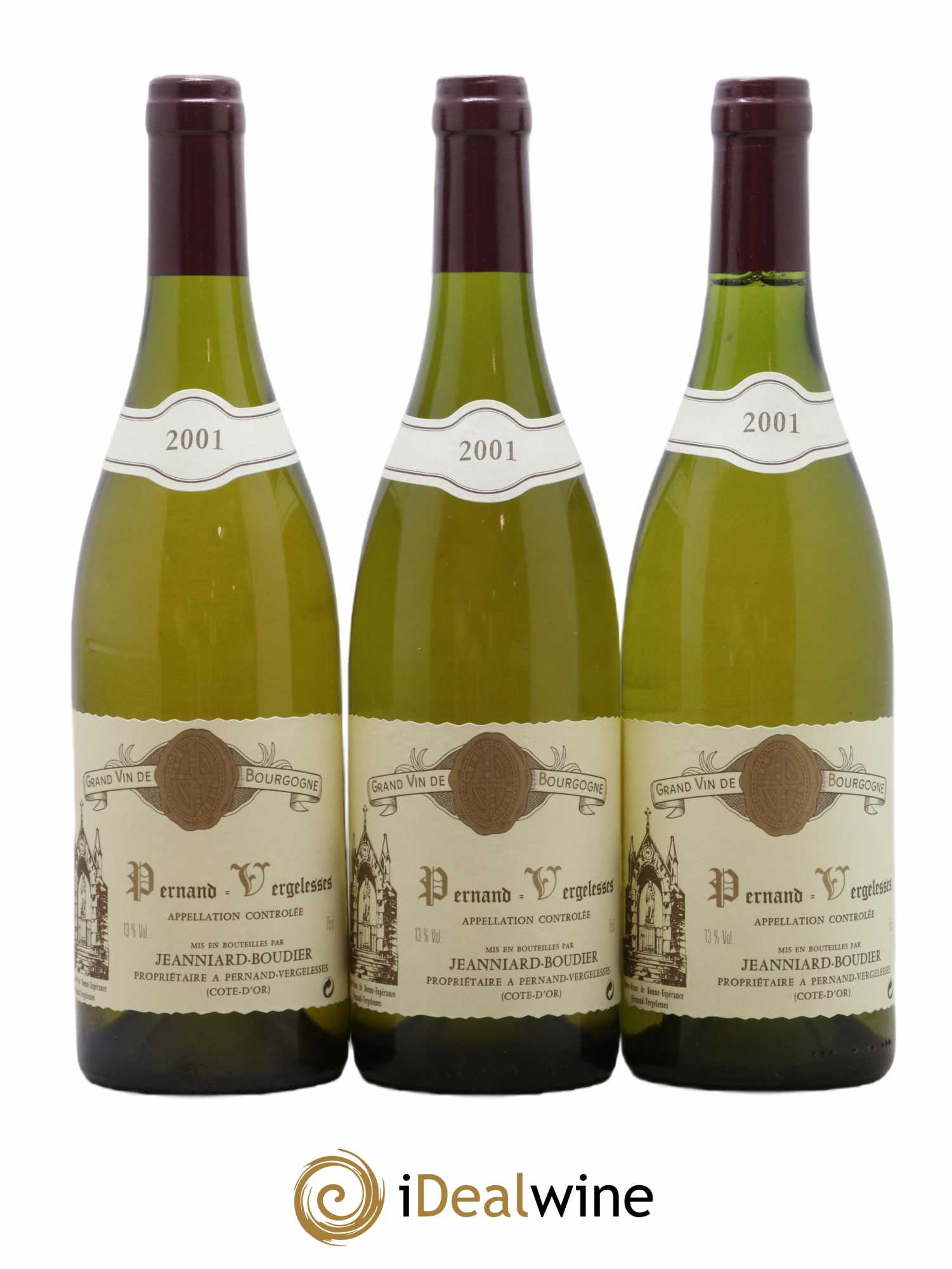 Pernand-Vergelesses Domaine Jeanniard Boudier 2001 - Lot de 6 Bouteilles